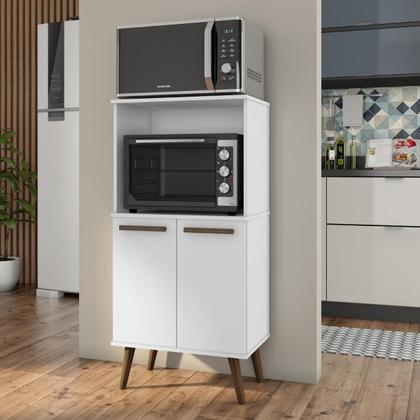 Imagem de Paneleiro Torre Quente Cozinha Lisboa Para Microondas e Forno 2 Portas Multiuso Resistente