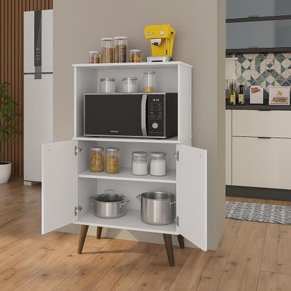 Imagem de Paneleiro Torre Quente Cozinha Lisboa Para Microondas e Forno 2 Portas Multiuso Resistente