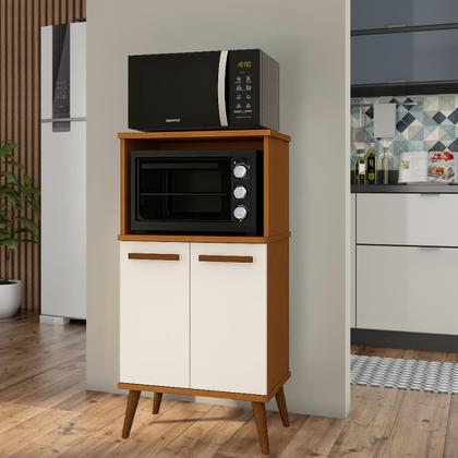 Imagem de Paneleiro Torre Quente Cozinha Lisboa Para Microondas e Forno 2 Portas Multiuso Resistente