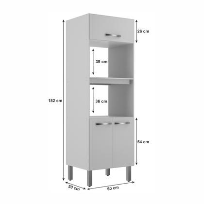 Imagem de Paneleiro Torre Quente Forno e Microondas Branco