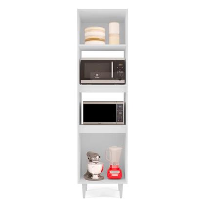 Imagem de Paneleiro Torre Quente para Cozinha 02 Portas Ruth Branco 56 Cm L06 - D'Rossi