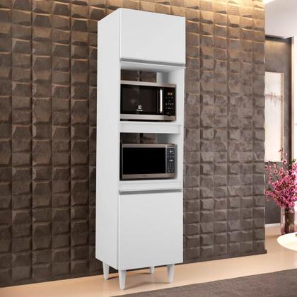 Imagem de Paneleiro Torre Quente para Cozinha 02 Portas Ruth Branco 56 Cm L06 - D'Rossi