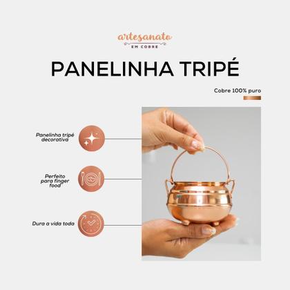 Imagem de Panelinha tripé de cobre puro