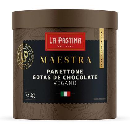 Imagem de Panetone Italiano Gotas De Chocolate Vegano La Pastina 750G