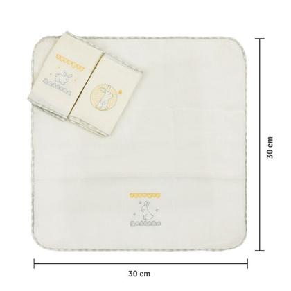 Imagem de Paninho De Boca Babete Papi Composê Bordado 03 Unidades 38x38cm