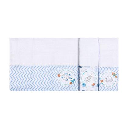 Imagem de Paninho De Boca Com Faixa Bordado 40cm X 40cm Com 3 Peças Papi Karinho