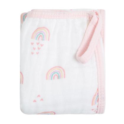 Imagem de PANINHOS DE BOCA BABETE SOFT 40x40cm C/PRENDENDOR DE CHUPETA - KIT C/2 UN ESTAMPADOS PARA BEBÊ- PAPI
