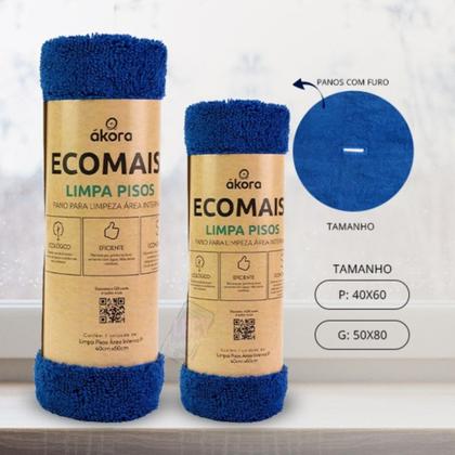 Imagem de Pano Ákora Limpeza de Pisos com Furo Central Encaixe Perfeito no Rodo de Silicone Daxxen Ecomais