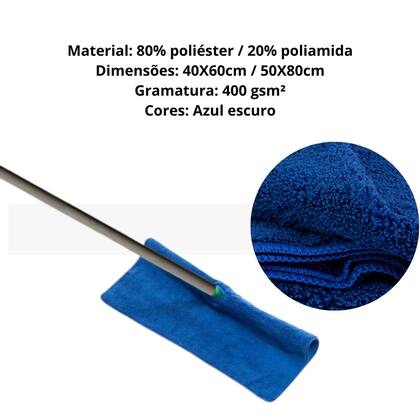 Imagem de Pano Ákora Limpeza de Pisos com Furo Central Encaixe Perfeito no Rodo de Silicone Daxxen Ecomais