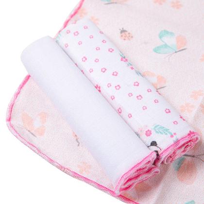 Imagem de Pano De Boca 30x30cm 100% Algodão C/6 Un Estampadas Sortidas