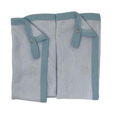 Imagem de Pano De Boca Bebe Bordado 02 Peças Com Prendedor De Chupeta Futebol Azul 100 algodão 25cmX33cm Enxoval dia a dia Baby Deluxe