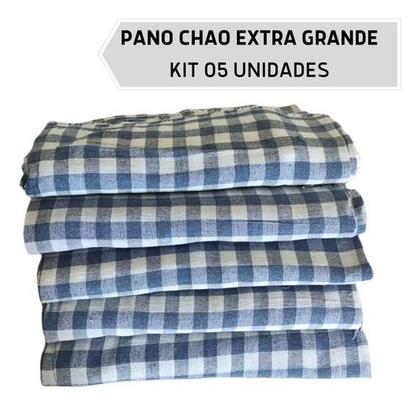 Imagem de Pano De Chao Limpeza Saco Xadrez Extra Grande Kit 05 Un.