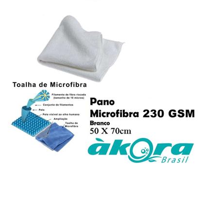 Imagem de Pano De Chão Para Limpeza Ákora 50x70CM - Pano Microfibra Alta Absorção Cor Branco