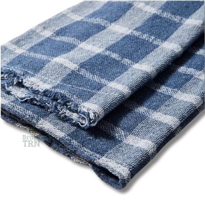 Imagem de Pano de Chão Xadrez Kit com 05 Saco Grande Alvejado Duplo 65x40cm para Limpeza Algodão