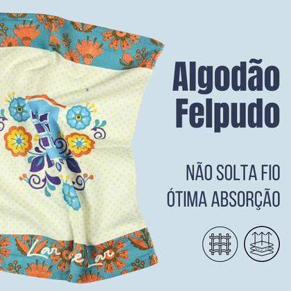Imagem de Pano De Copa 07un Prato Algodão Felpudo 40x60 Estampado Menu