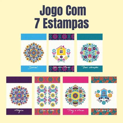 Imagem de Pano De Copa 07un Prato Algodão Felpudo 40x60 Estampado Menu