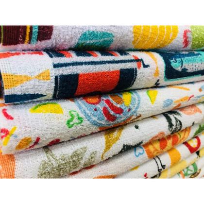 Imagem de Pano De Copa Atoalhado Atacado Felpudo Kit Com 10 Pecas