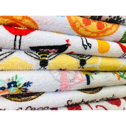 Imagem de Pano De Copa Atoalhado Atacado Felpudo Kit Com 10 Pecas