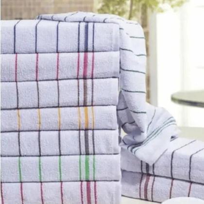 Imagem de Pano de Copa Felpudo Listrado 44cm x 65cm kit com 12 Peças