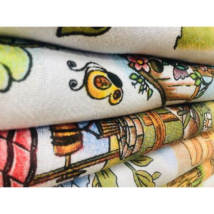 Imagem de Pano De Copa Top Atacado Sarja Premium Kit Com 5 Pecas