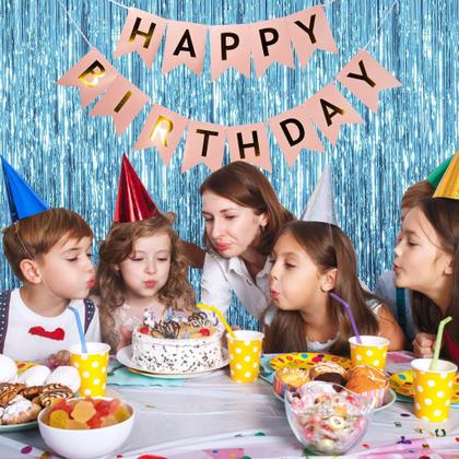 Imagem de Pano de fundo de cortina de alumínio, pacote com 10 enfeites metálicos azuis, decoração de festa