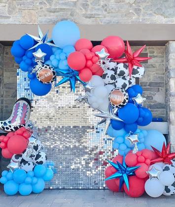 Imagem de Pano de fundo de lantejoulas Lie-house Shimmer Wall Silver 180 cm x 120 cm