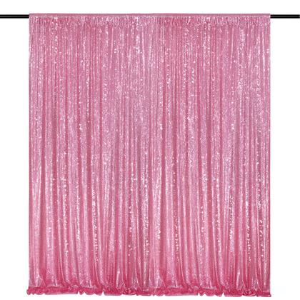 Imagem de Pano de fundo de lantejoulas QueenDream Blush Pink 240 cm x 240 cm