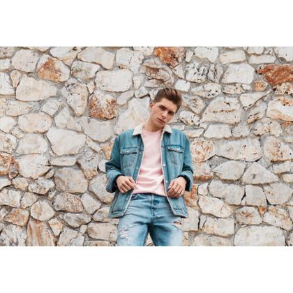 Imagem de Pano de fundo fotográfico Baocicco Retro Rock Stone Wall 10x8 pés