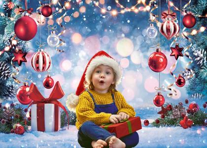 Imagem de Pano de fundo fotográfico LYCGS Winter Dream Wonderland 210 cm x 150 cm