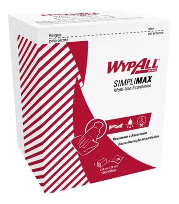 Imagem de Pano de Limpeza WypAll X50 Simplimax Pacote Com 100 Unidades