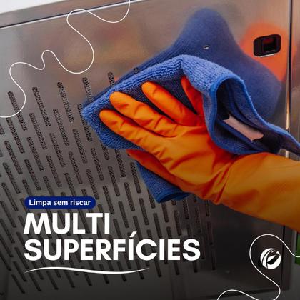 Imagem de Pano de Microfibra Inoven 40x60cm Kit 2 Unidades Azul Limpeza Geral Vidros Móveis Não Solta Pelo