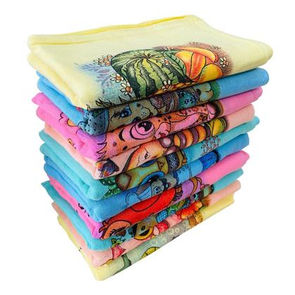 Imagem de Pano De Prato Atacado Estampado Colorido Premium Kit Com 10 Peças