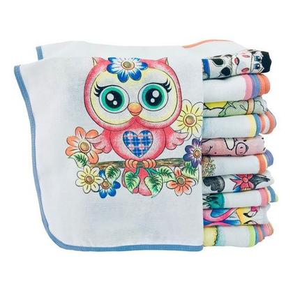 Imagem de Pano De Prato Atacado Vies Estampado Extra Kit Com 30 Peças