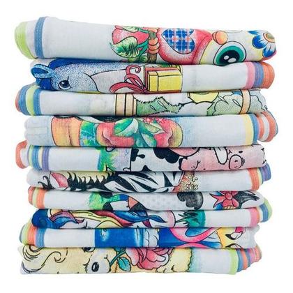 Imagem de Pano De Prato Atacado Vies Estampado Extra Kit Com 30 Peças