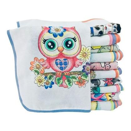 Imagem de Pano De Prato Atacado Vies Estampado Extra Kit Com 30 Peças