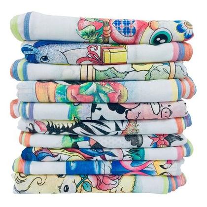 Imagem de Pano De Prato Atacado Vies Estampado Extra Kit Com 30 Peças