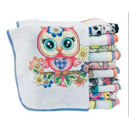 Imagem de Pano De Prato Atacado Vies Estampado Kit Com 10un