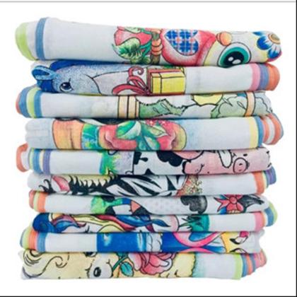 Imagem de Pano De Prato Atacado Vies Estampado Kit Com 10un