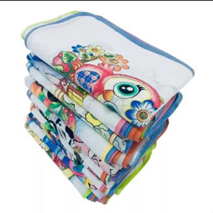 Imagem de Pano De Prato Atacado Vies Estampado Kit Com 10un