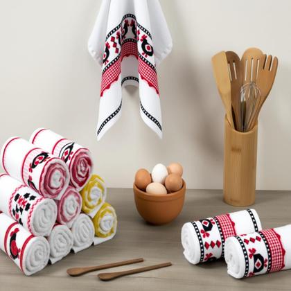 Imagem de Pano De Prato Atoalhado Felpudo 05 Unidades Copa Luxo Gourmet