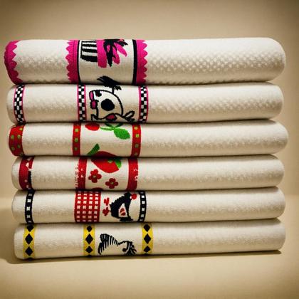 Imagem de Pano De Prato Atoalhado Felpudo 05 Unidades Copa Luxo Gourmet