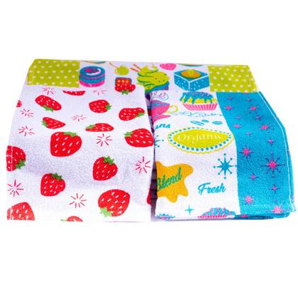 Imagem de Pano De Prato Atoalhado Kit 05 Unidades Panos De Cozinha