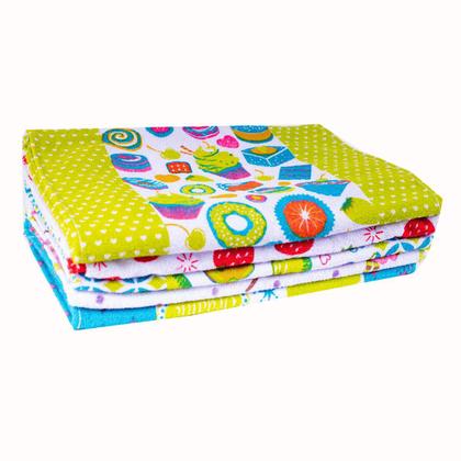 Imagem de Pano De Prato Atoalhado Kit 05 Unidades Panos De Cozinha