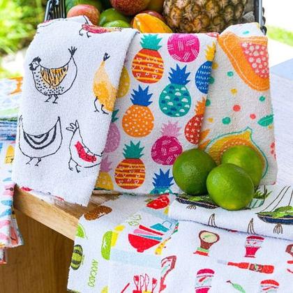 Imagem de Pano De Prato Atoalhado Kit 05 Unidades Panos De Cozinha