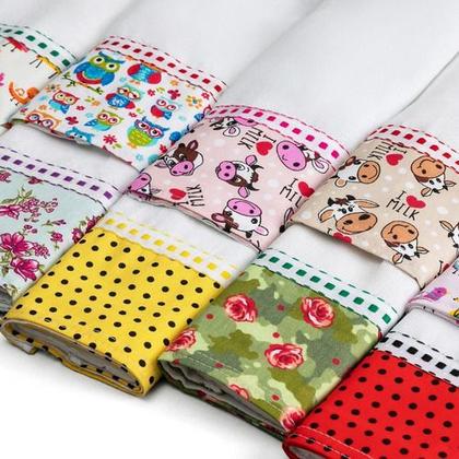 Imagem de Pano De Prato Barrado Chá De Cozinha 10 Peças