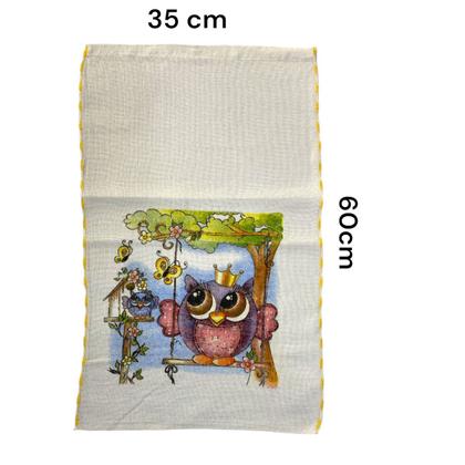 Imagem de Pano De Prato Basico Overloque Estampas sortidas Kit C/10 Un Cozinha Louça Casa DIa a DIa