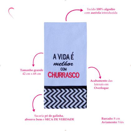 Imagem de Pano De Prato Bordado Coleção Momentos 100% Algodão