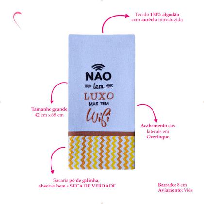 Imagem de Pano De Prato Bordado Coleção Momentos 100% Algodão