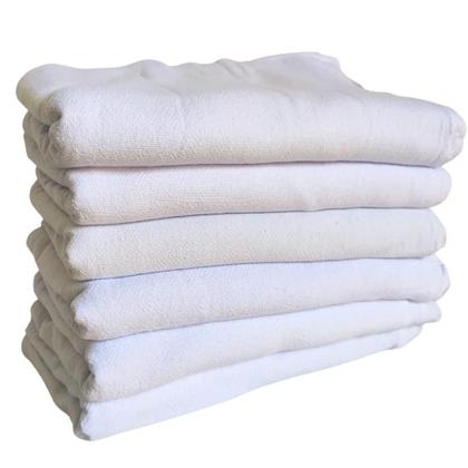 Imagem de Pano De Prato Liso Branco Kit 20 unidades.