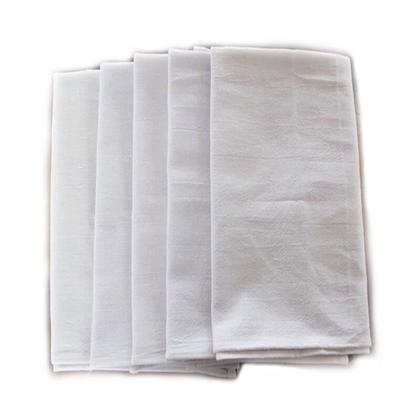 Imagem de Pano De Prato Liso Branco Kit 20 unidades.